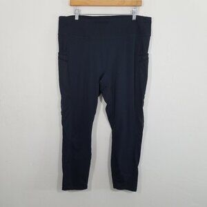 Fabletics Motion365 Leggings Crop with Side Pockets Black Size 3X